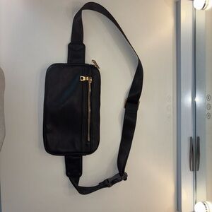 Black Leather Crossbody Bag
